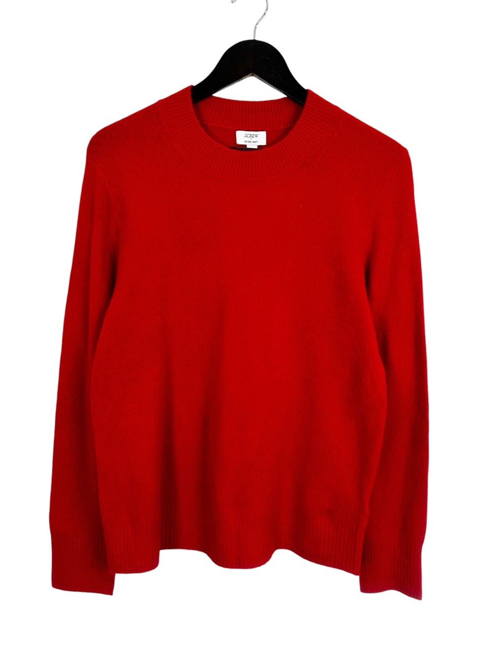 J. Crew Extra-Soft Crewneck Sweater Women's Size Medium Red Wool Blend